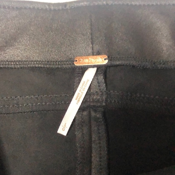 Free People Black Heatwave Faux Suede Biker Shorts - Picture 4 of 8